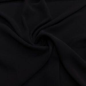 Tessuto Crepe Elite in tinta unita nero
