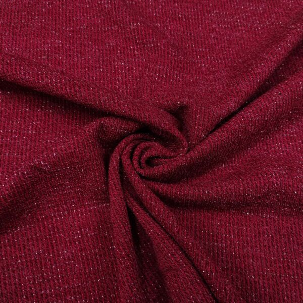 Tessuto Maglia Costina Lurex in tinta unita bordeaux