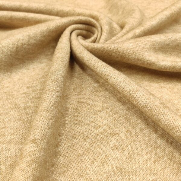 Tessuto Maglia Mano Cashmere in tinta unita beige