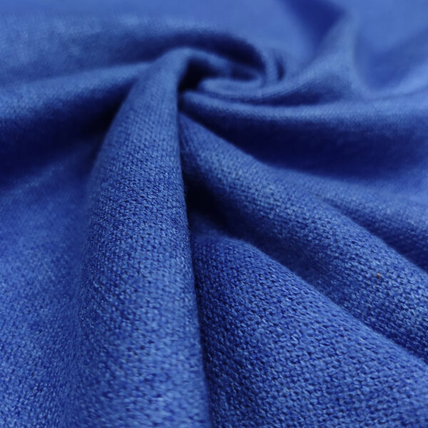 Tessuto Maglia Mano Cashmere in tinta unita blu elettrico