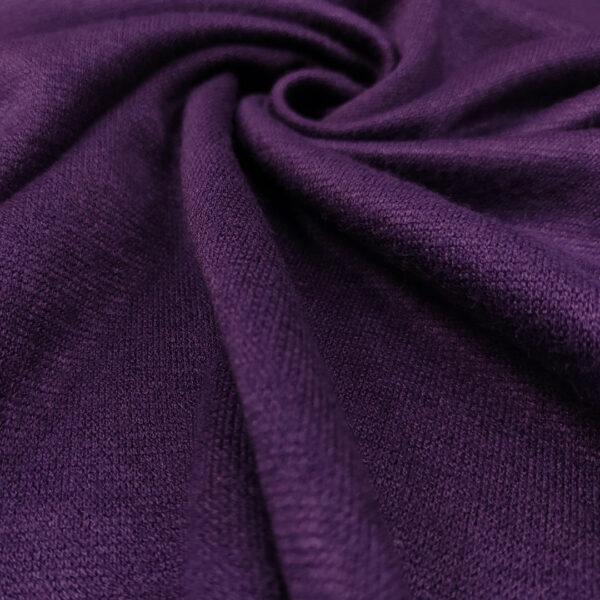Tessuto Maglia Mano Cashmere in tinta unita viola