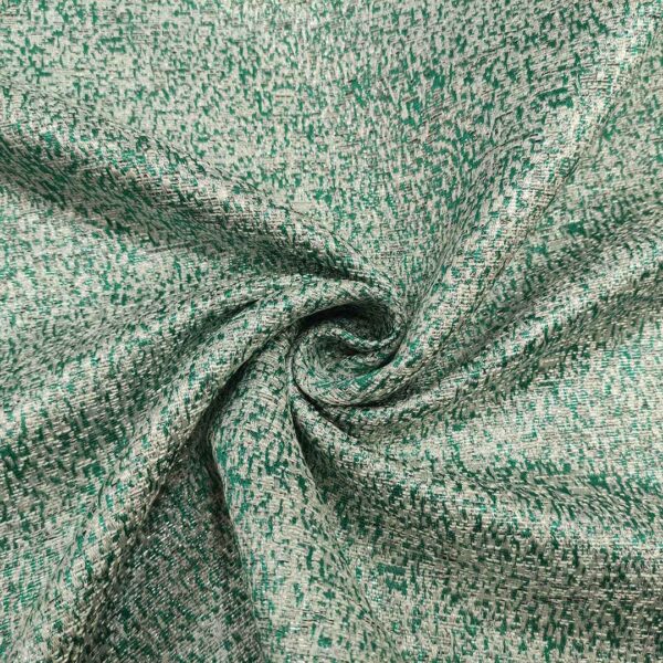 Tessuto Tweed Bouclé lurex bianco - argento - verde