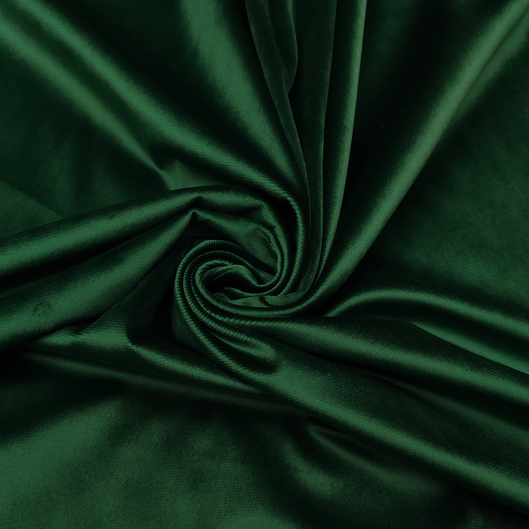 Tessuto velluto pannè per arredo verde abete - Iaia Tessuti