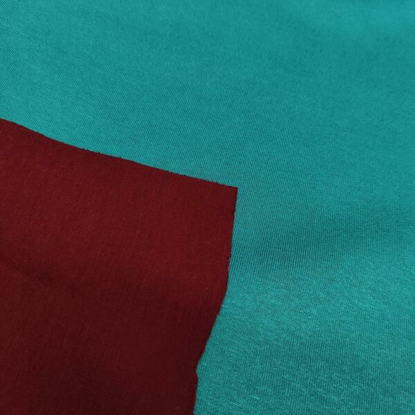 Tessuto neoprene double face bordeaux - turchese
