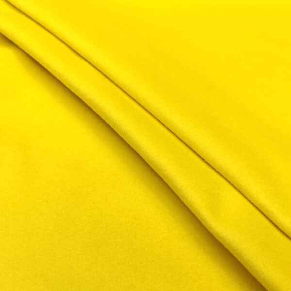 Tessuto per cappotto Panno tinta unita giallo fluo