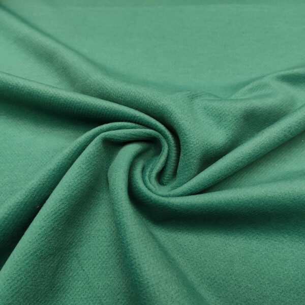 Tessuto per cappotto mano cashmere tinta unita verde chiaro