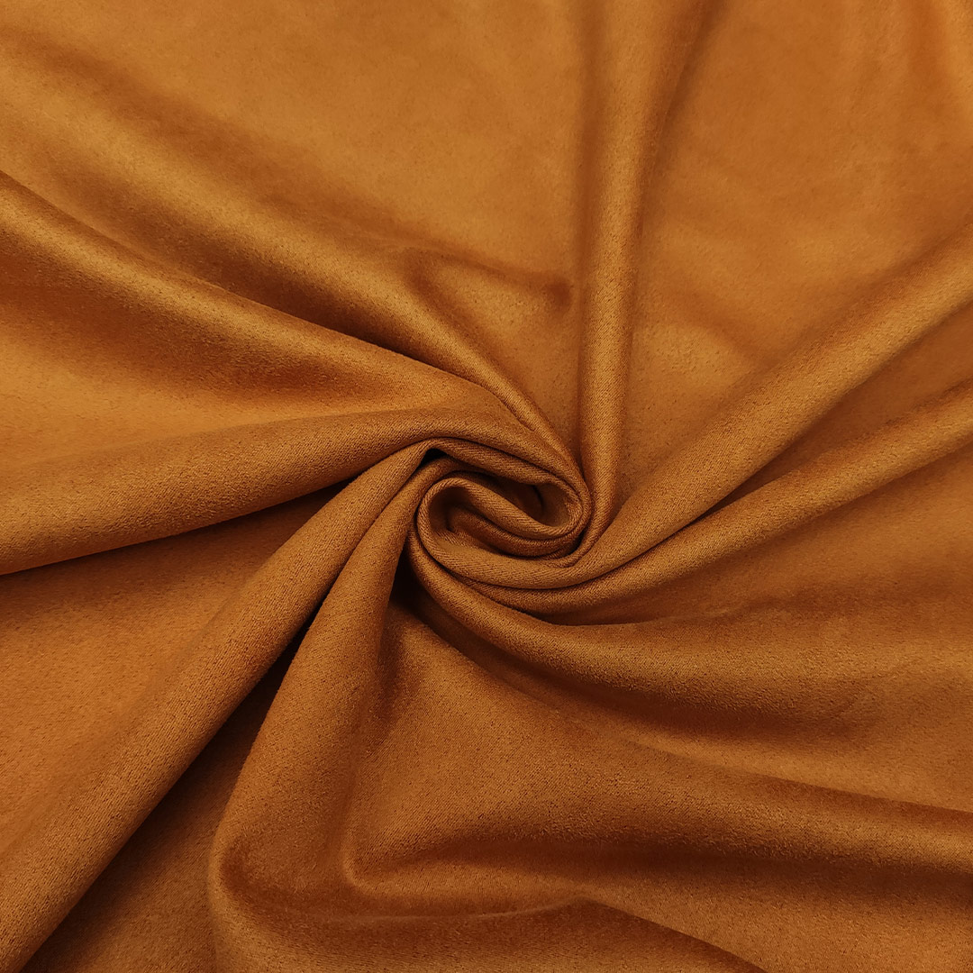 Tessuto simil dainetto tinta unita arancione - Iaia Tessuti