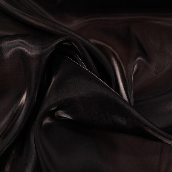 Tessuto Organza Effetto Acqua Nero