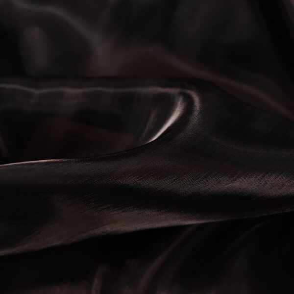 Tessuto Organza Effetto Acqua Nero