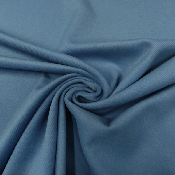 Tessuto per cappotto mano cashmere tinta unita celeste scuro