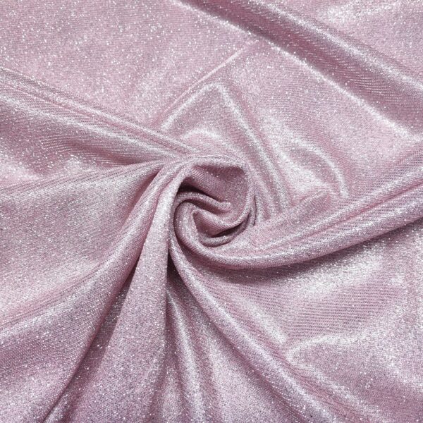 Tessuto Jersey glitter rosa chiaro