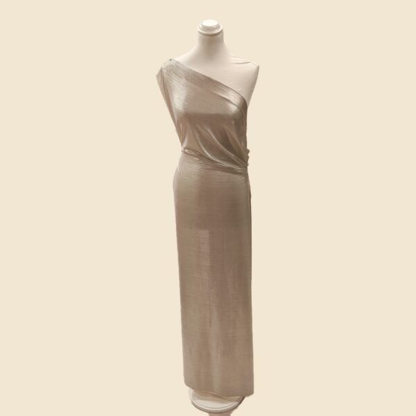 Tessuto Jersey spalmato platino