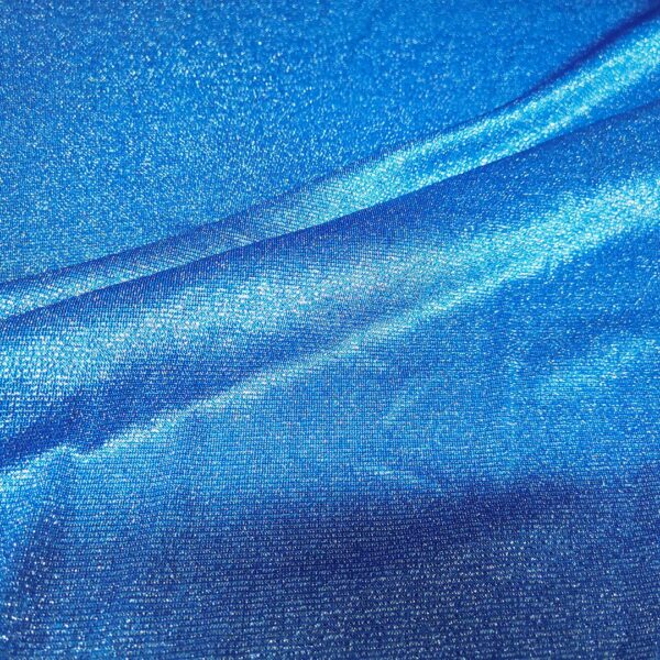 Tessuto Jersey glitter bluette - argento