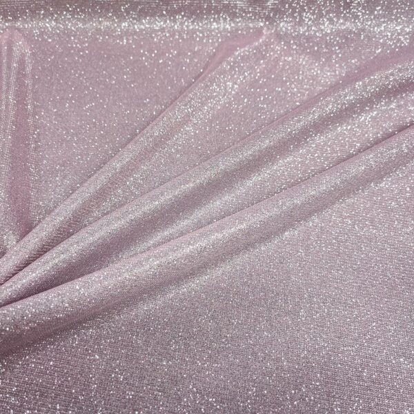 Tessuto Jersey glitter rosa