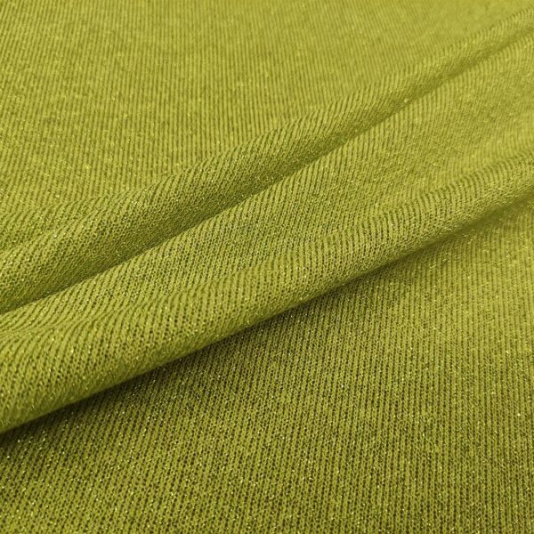 Tessuto Jersey lurex tinta unita verde acido