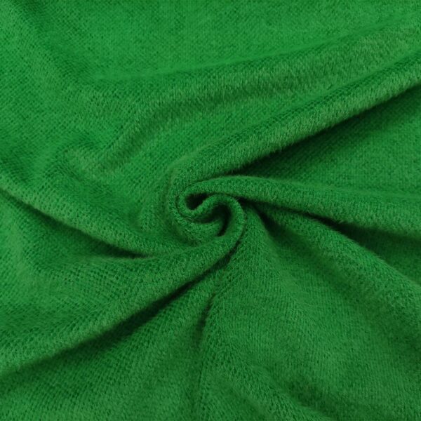 Tessuto per cappotto mano mohair tinta unita verde prato