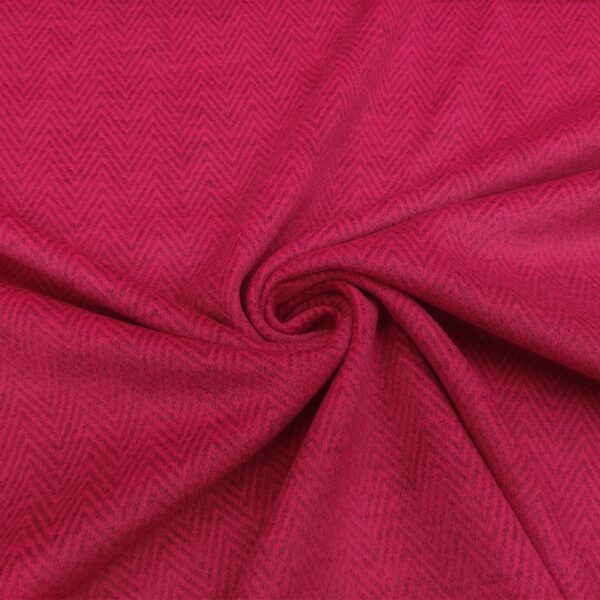 Tessuto per cappotto motivo spigato in tinta unita fucsia