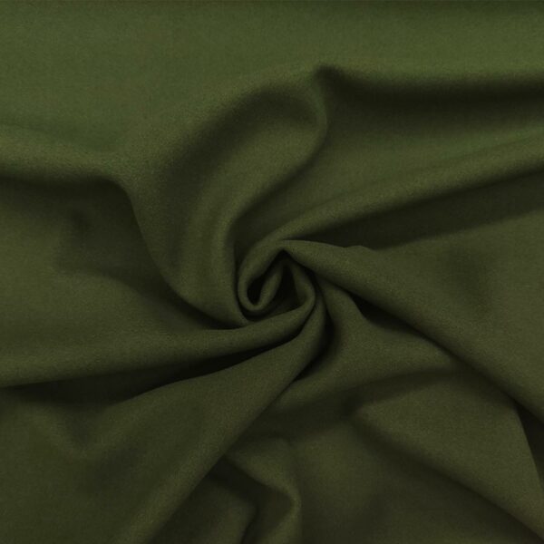 Tessuto per cappotto Panno a maglia tinta unita verde militare