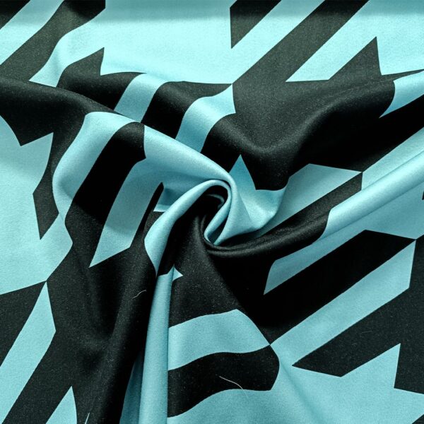 Tessuto per cappotto motivo pied de poule tiffany - nero