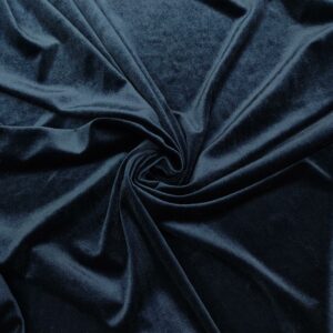 Tessuto velluto elasticizzato tinta unita blu cobalto