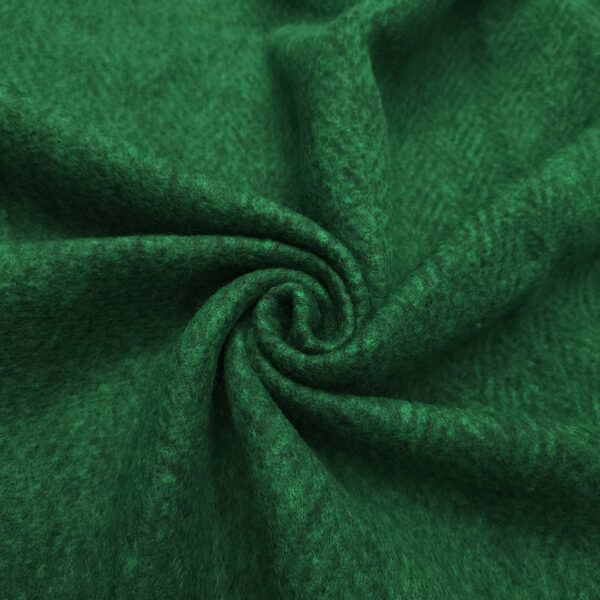 Scampolo di Tessuto Lana Cotta motivo spigato verde prato