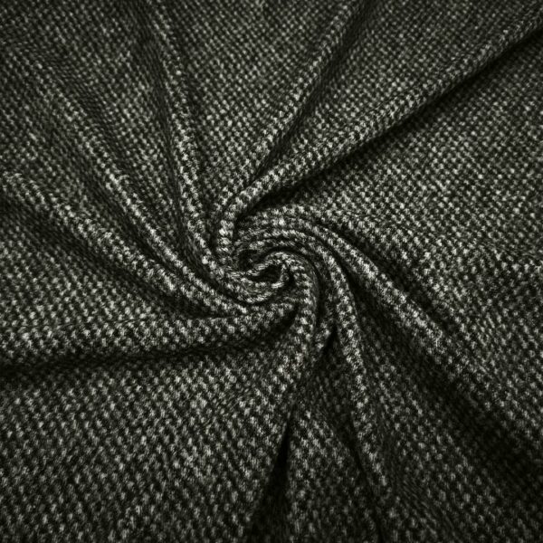 Scampolo di Tessuto Lana Cotta motivo tweed grigio - nero