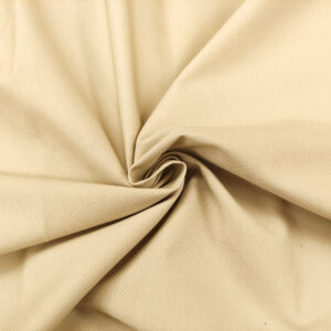 Tessuto piquet di cotone elasticizzato tinta unita beige chiaro