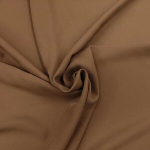 Tessuto Crepe morbido Elegance tinta unita tabacco