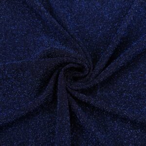 Tessuto Jersey glitter tinta unita blu