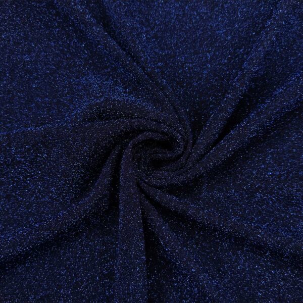 Tessuto Jersey glitter tinta unita blu