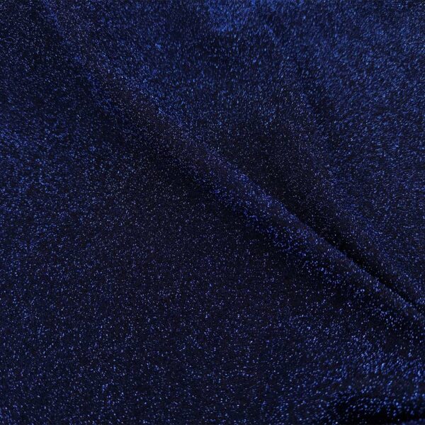 Tessuto Jersey glitter tinta unita blu