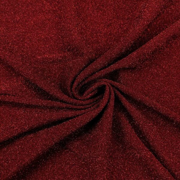 Tessuto Jersey glitter tinta unita bordeaux