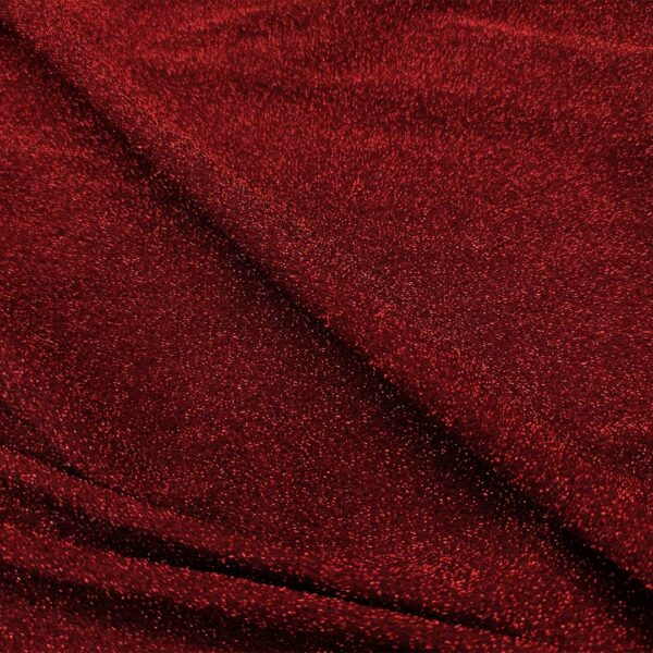 Tessuto Jersey glitter tinta unita bordeaux