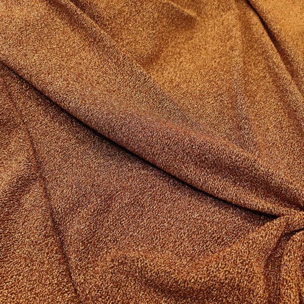 Tessuto Jersey glitter tinta unita bronzo
