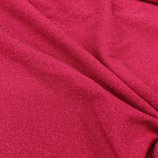 Tessuto Jersey glitter tinta unita fucsia