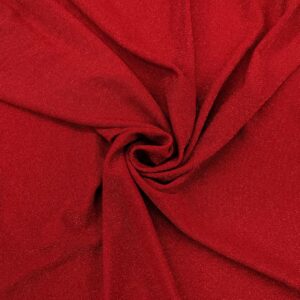 Tessuto Jersey glitter tinta unita rosso