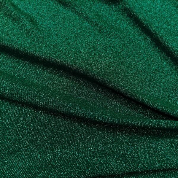 Tessuto Jersey glitter tinta unita smeraldo