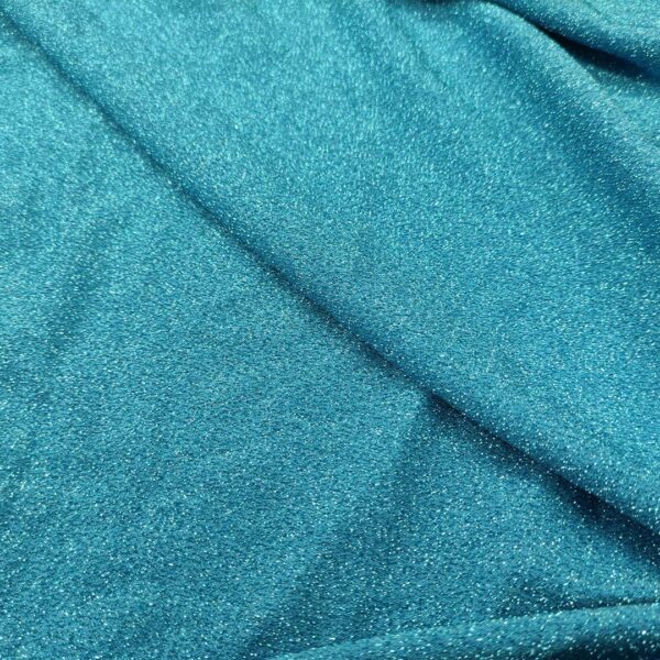 Tessuto Jersey glitter tinta unita turchese