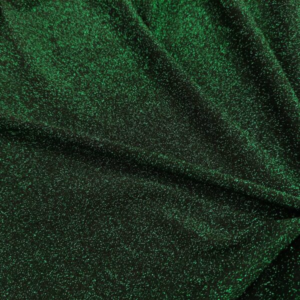 Tessuto Jersey glitter tinta unita verde