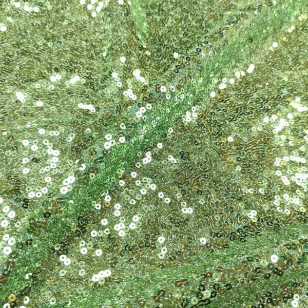Tessuto glitter Ricamato con paillettes verde