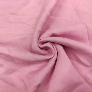 Tessuto Lino e Viscosa tinta unita rosa