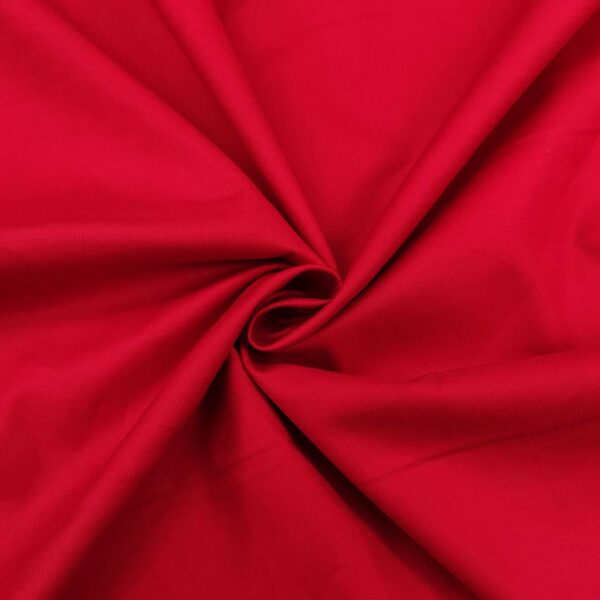 Tessuto Millerighe di cotone elasticizzato tinta unita rosso