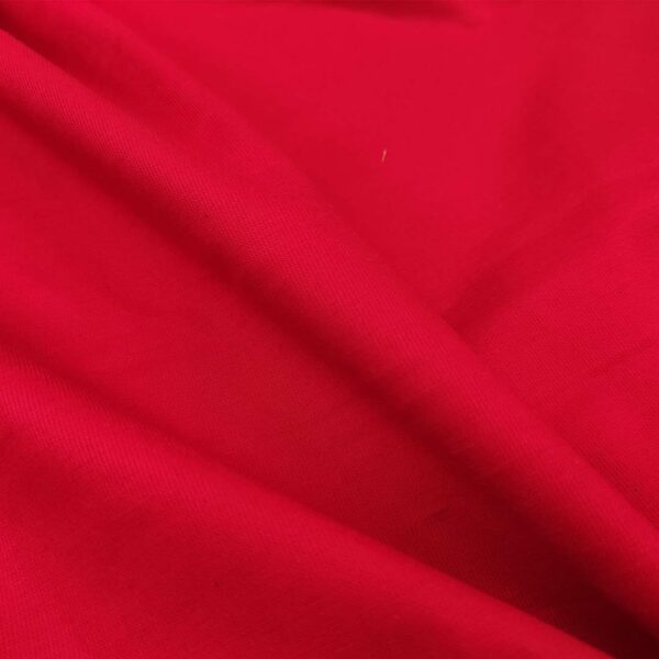 Tessuto Millerighe di cotone elasticizzato tinta unita rosso