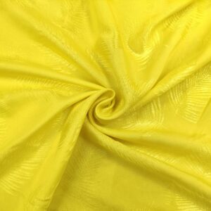 Tessuto Satin leggero jacquard motivo floreale giallo
