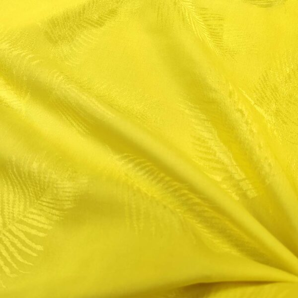 Tessuto Satin leggero jacquard motivo floreale giallo