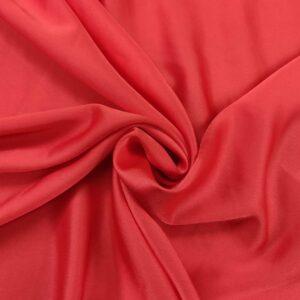 Tessuto Satin leggero elasticizzato tinta unita corallo