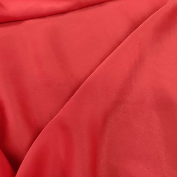 Tessuto Satin leggero elasticizzato tinta unita corallo