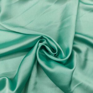 Tessuto Satin leggero elasticizzato tinta unita verde acqua