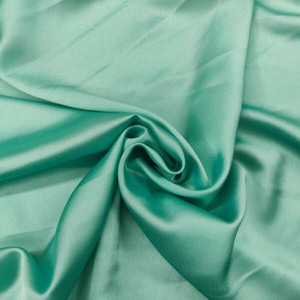 Tessuto Satin leggero elasticizzato tinta unita verde acqua