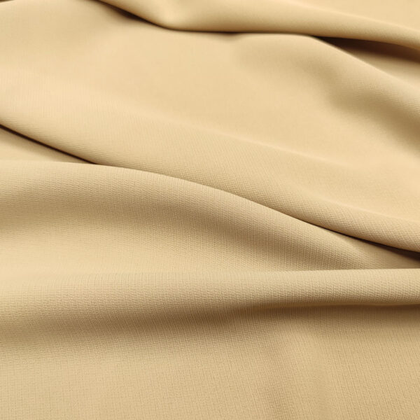 Tessuto Crepe morbido Elegance tinta unita beige scuro